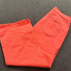 LOFT Wide Leg Coral Jeans